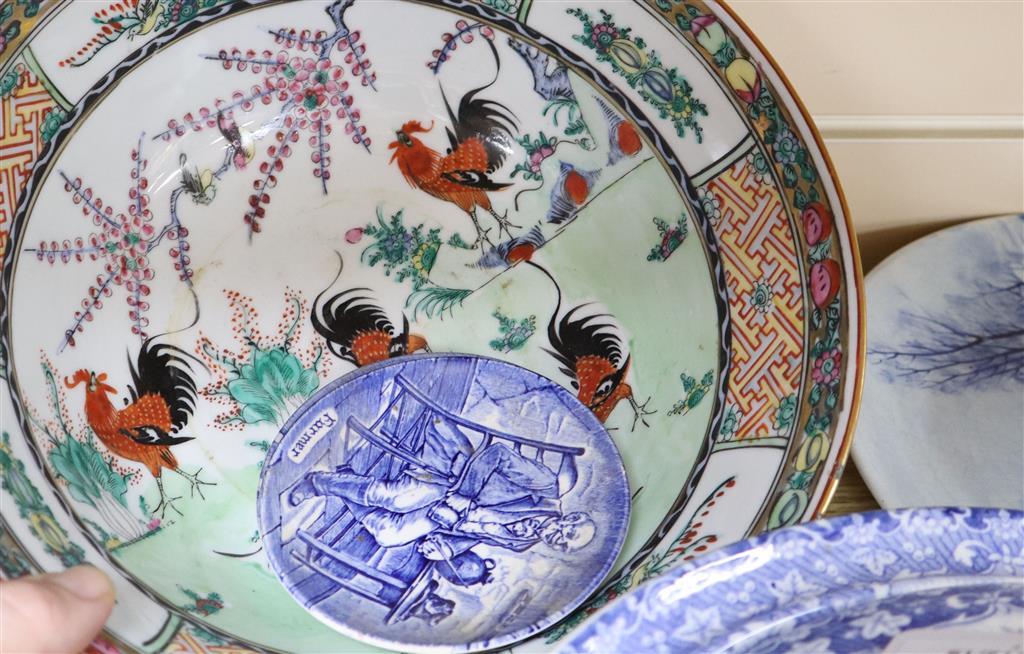 A collection of mixed English and Continental ceramics, including a Stone China Imari pattern tureen and cover,